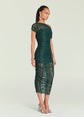 Noel Lace Midi Dress - Evergreen