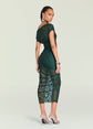Noel Lace Midi Dress - Evergreen