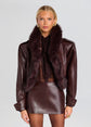 Jia Leather Jacket - Mahogany