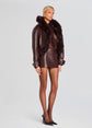 Jia Leather Jacket - Mahogany