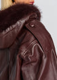 Jia Leather Jacket - Mahogany