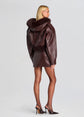 Jia Leather Jacket - Mahogany