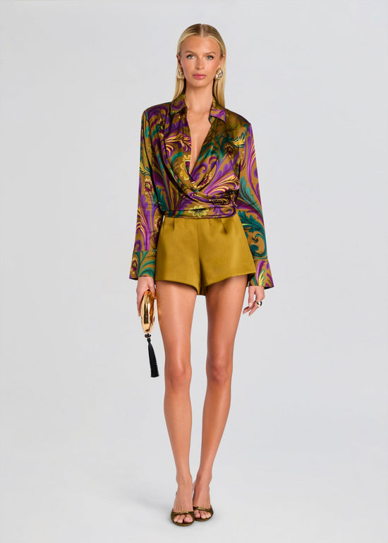 Kourt Blouse - Ochre Ornate Paisley (PRE-SALE)