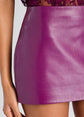 Valerie Leather Skirt - Violette