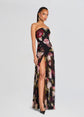 Nicole Silk Chiffon Dress - Noir Rose (PRE-SALE)