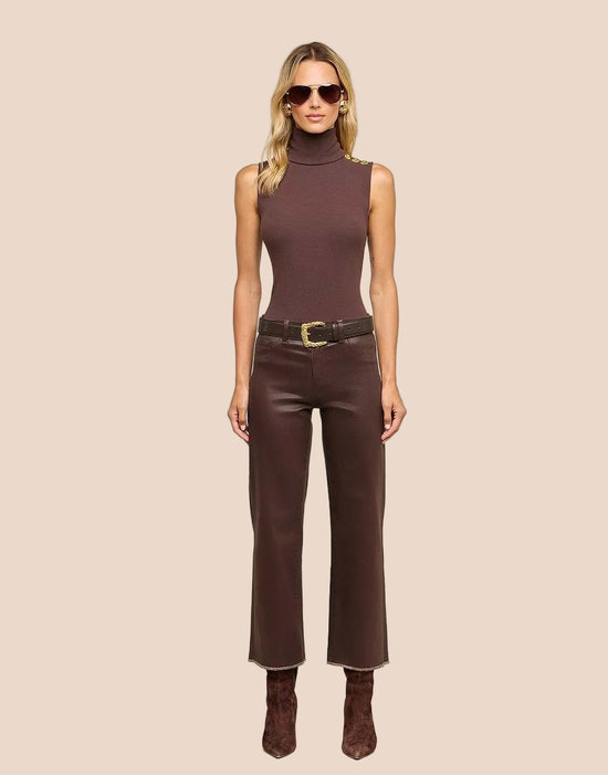 Wanda Coated Cropped Wide-Leg Jean (PRE-SALE)