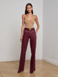 Clayton Coated Wide-Leg Jean - Dark Port