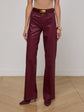Clayton Coated Wide-Leg Jean - Dark Port