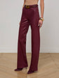 Clayton Coated Wide-Leg Jean - Dark Port
