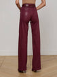 Clayton Coated Wide-Leg Jean - Dark Port