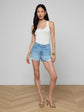 Clark Distressed Jean Short - Bellflower Destruct