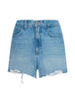 Clark Distressed Jean Short - Bellflower Destruct