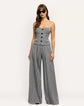 Nova Pleated Wide-Leg Pant - Black/White Houndstooth (PRE-SALE)
