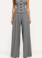 Nova Pleated Wide-Leg Pant - Black/White Houndstooth (PRE-SALE)