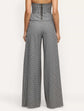 Nova Pleated Wide-Leg Pant - Black/White Houndstooth (PRE-SALE)