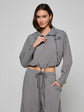 Bronwyn Cropped Windbreaker - Grey