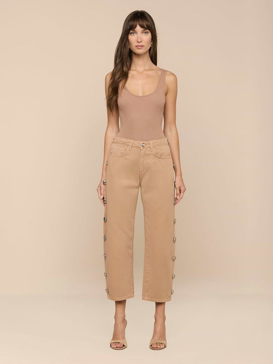 Mallis Studded Bow-Leg Jean