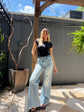 Alexa Wide Leg Jean - Sea Breeze
