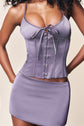 Marini Corset Top - Gunmetal