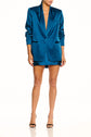 Oversized Silk Blazer - Marine