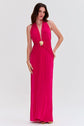 RADIANT JERSEY HALTER NECK GOWN