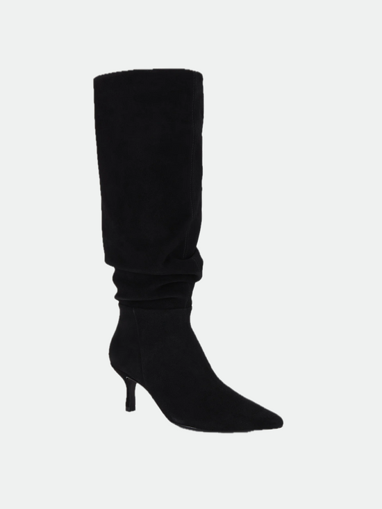 Jordi Suede Slouch Boot - Black