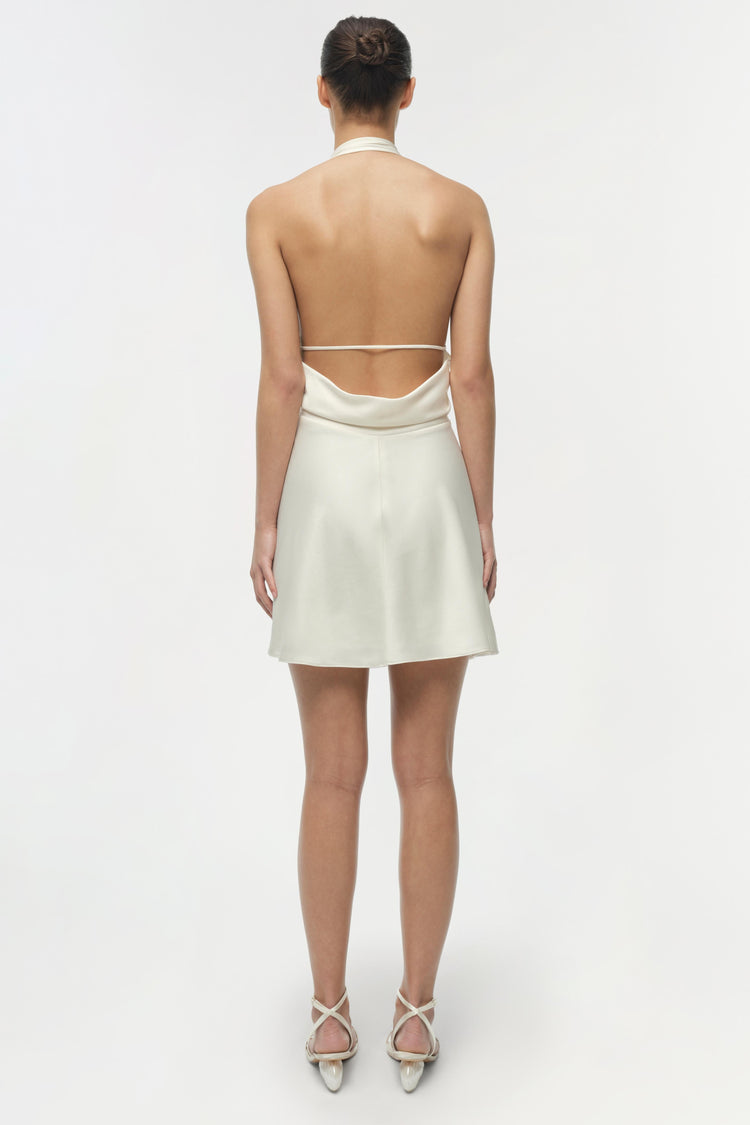 satin mini dress ivory Abbey Mini Dress Ivory | Strapless Satin Dress