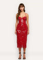 Makena Sequin Pencil Skirt - Red Sequin (PRE-SALE)