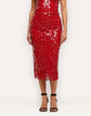 Makena Sequin Pencil Skirt - Red Sequin (PRE-SALE)