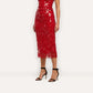 Makena Sequin Pencil Skirt - Red Sequin (PRE-SALE)