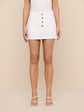 Solene Jean Mini Skirt - Blanc