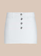 Solene Jean Mini Skirt - Blanc