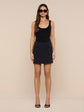 Norene Nylon Mini Skirt - Black (PRE-SALE)