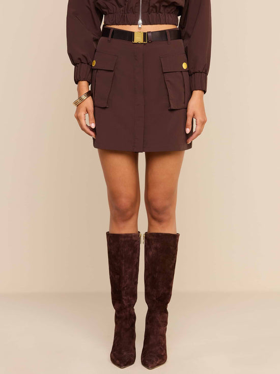 Norene Nylon Mini Skirt