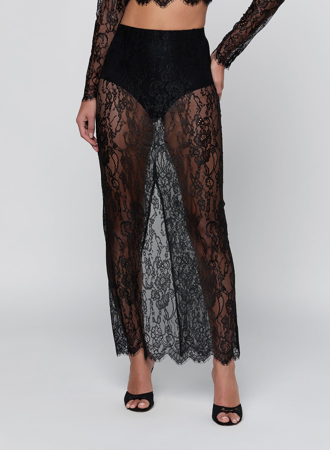 RAYMONDE MAXI LACE SKIRT