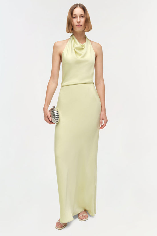 Reannon Draped Satin Gown