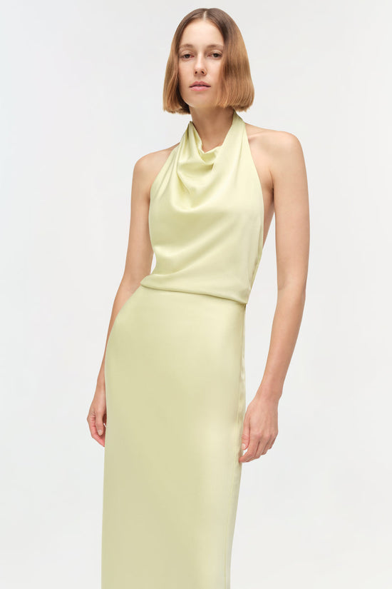 Reannon Draped Satin Gown