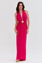 RADIANT JERSEY HALTER NECK GOWN