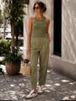 Jordyn Cropped Tank Top - Cactus