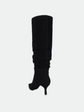 Jordi Suede Slouch Boot - Black