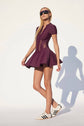 LONDON LOW-ZIP CORSET DRESS - WINE (PRE-SALE)