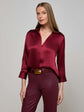 Dani Silk Blouse - Black Cherry
