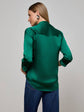 Dani Silk Blouse - Bottle Green