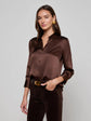 Dani Silk Blouse - Coffee Bean