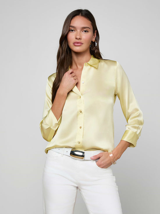 Dani Silk Blouse - Lemon Sorbet