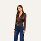 Tyler Lace Blouse - Dark Java