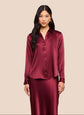 Tyler Silk Blouse - Merlot Red