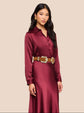 Tyler Silk Blouse - Merlot Red