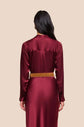Tyler Silk Blouse - Merlot Red