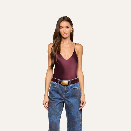 Lexi Silk Camisole - Deep Sangria  (PRE-SALE)